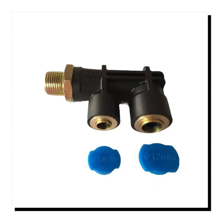 混凝土车气管路接头天龙接头F型三通挂车储气筒气动分泵快插接头