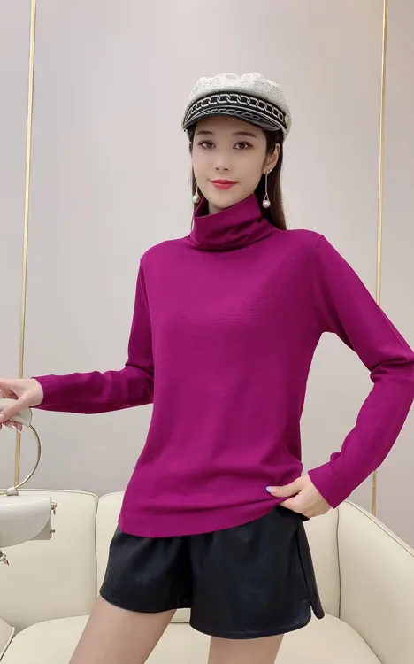 女式修身丝光棉打底衫百搭