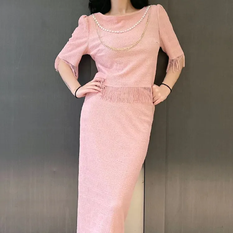 2419款气质时尚轻奢分体女神套装