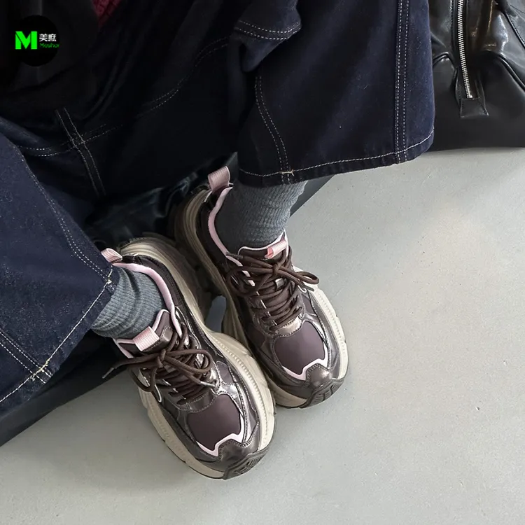 时尚厚底增高秋冬小个子都市机能风老爹鞋