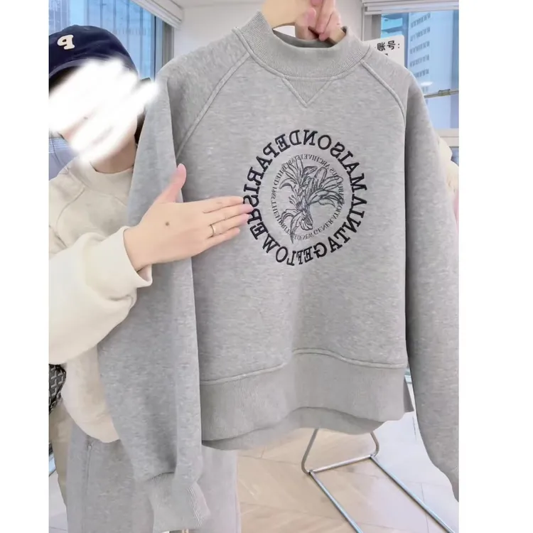 刺绣加绒款重磅冬季韩版加绒卫衣LK2500816