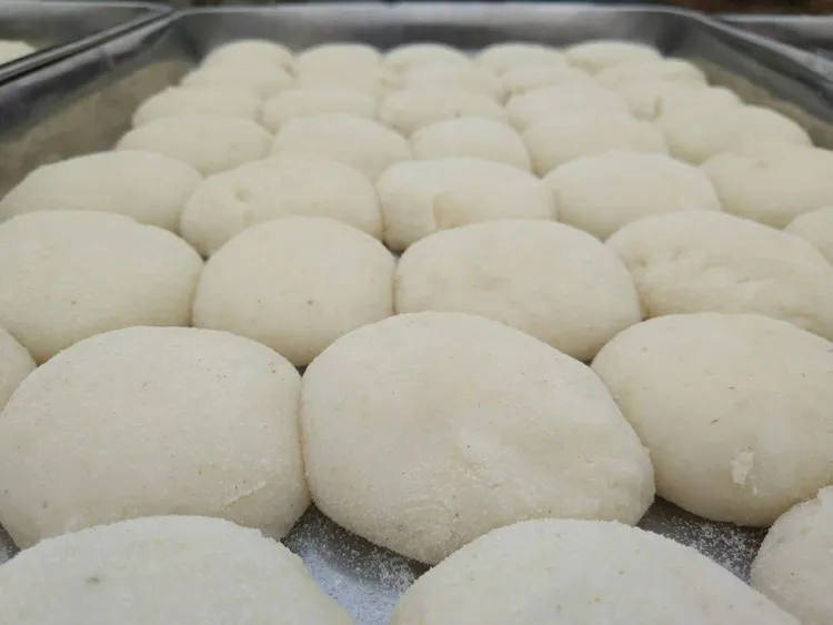 纯糯米手工糍粑江西特产无糖石槽打的原味特产小吃蘸黄豆粉红糖