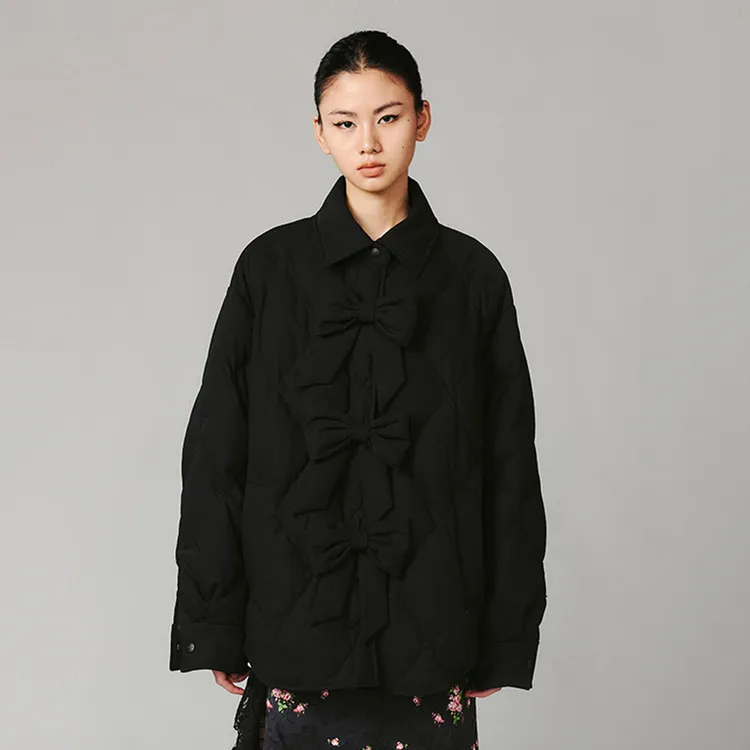 UOOYAA/乌丫立体蝴蝶结衬衫式羽绒服UY24442Y199138