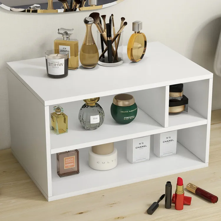 打印机增高架办公室桌面格子创意简易方形家用化妆品收纳黑白色架