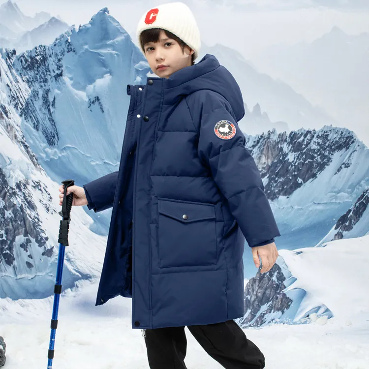 哈尔滨旅游——儿童羽绒服男款加厚男童长款中大童羽绒服冬装外套
