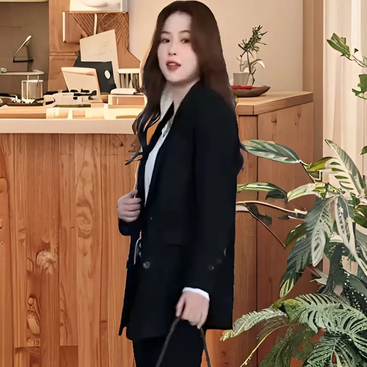 西装外套女春秋百搭韩版休闲款黑色高端百搭气质外套西服百搭网红