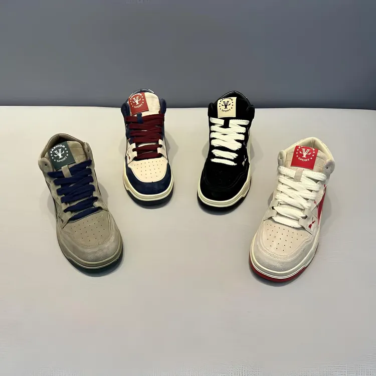 秋冬季单棉同款皮面中低帮平跟软底个性潮流时尚休闲百搭男士潮鞋