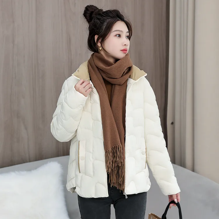 新款小个子保暖显瘦减龄立领棉衣防风棉服时尚休闲女士短棉袄6399