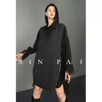 鑫鑫2025秋季新款百搭老钱风女装时尚拉链纯色V领破洞毛衣2207