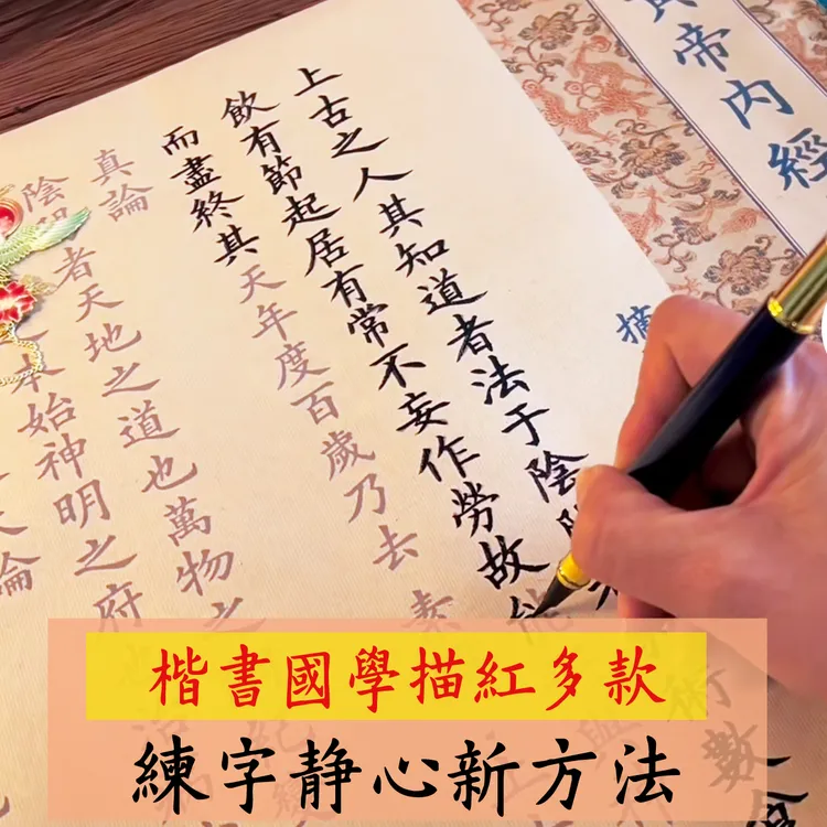 书法静心描红速成新方法初学毛笔字帖国学练字软笔毛笔可写临摹