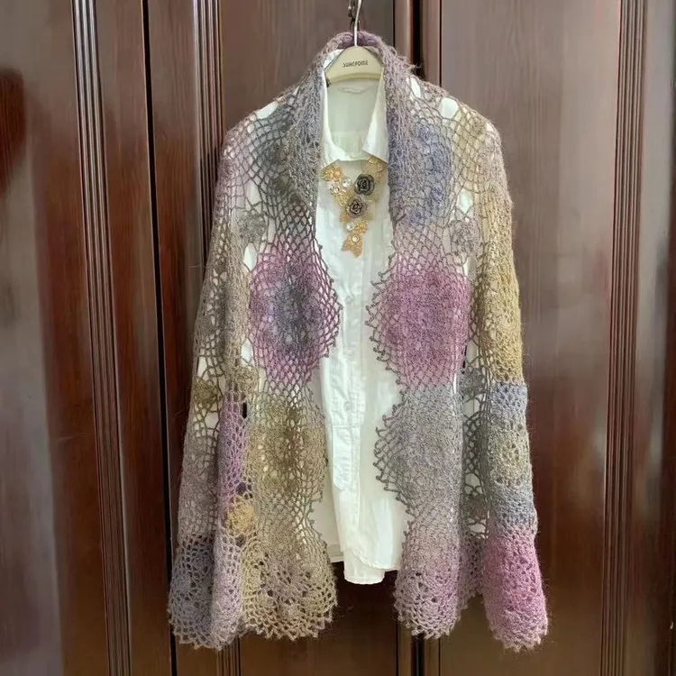 暮颜时尚羊绒披肩材料包