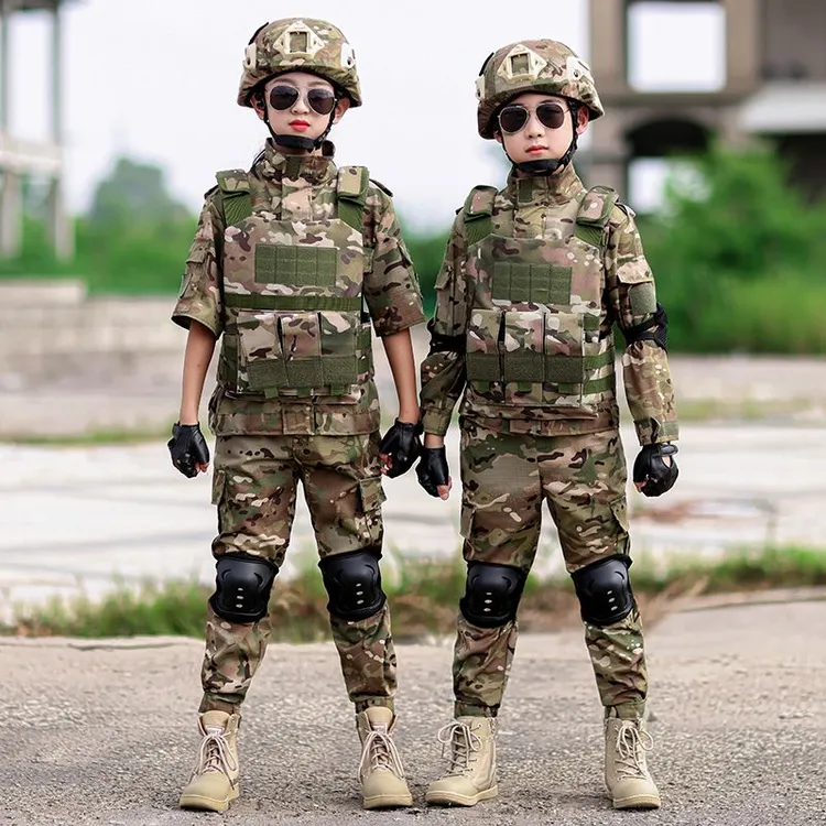 儿童迷彩服男女童特种兵军装套装小孩学生军训夏令营服装表演出服