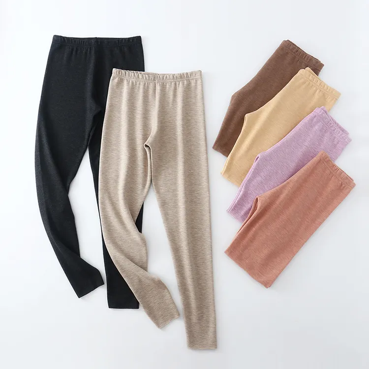 羊毛蚕丝 德绒秋裤女 内穿保暖裤加厚线裤 阿狸格格