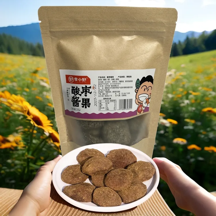 季小野酸枣酱果238g袋装有核紫苏南酸枣粒糕孕妇酸甜特产直播lbzs