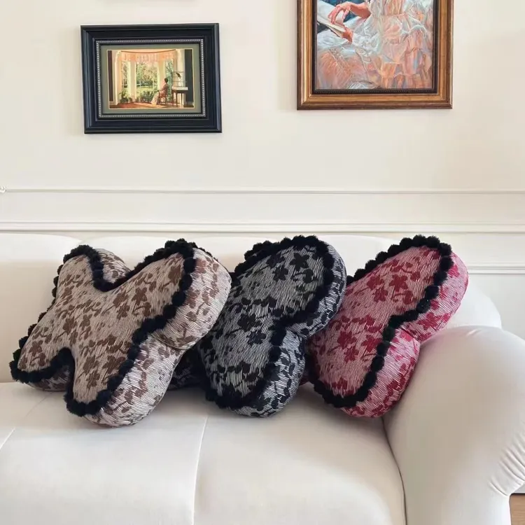 棉麻蝴蝶抱枕靠垫护腰午睡枕背床头办公室客厅沙发懒人夹腿多功能