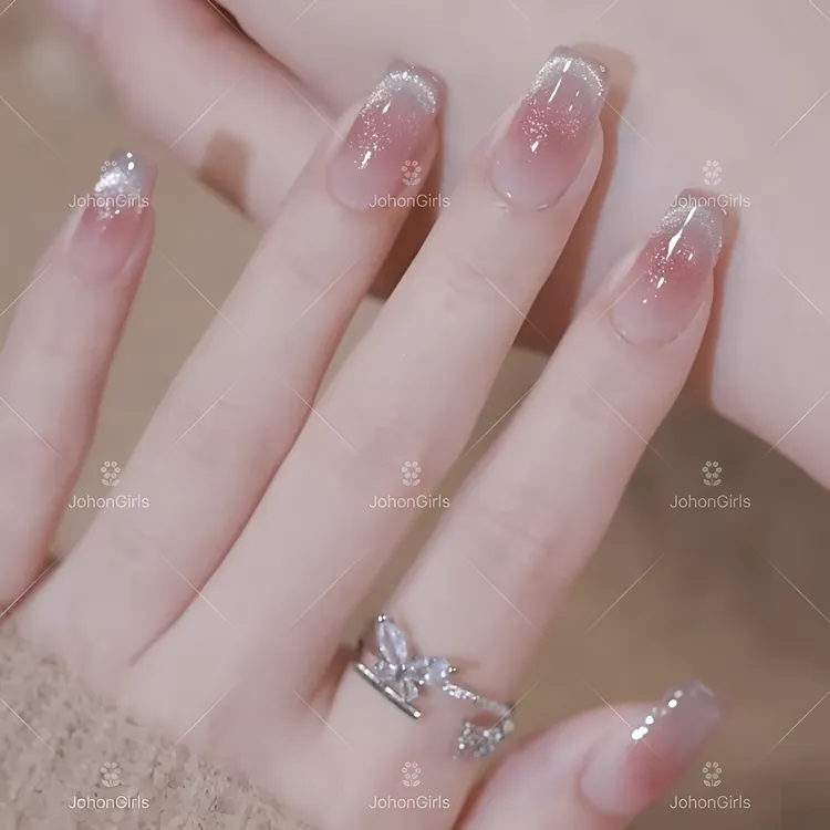 JohonGirls'/琴岛小嫚【少女心】腮红猫眼气质渐变美甲手工穿戴甲片