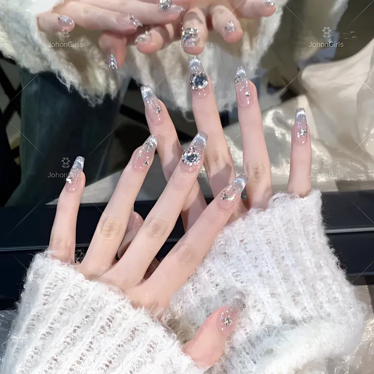 JohonGirls'/琴岛小嫚【梦幻之梦】夏日碎钻猫眼月光堆钻手工穿戴甲