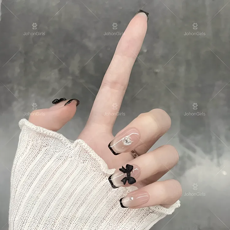 JohonGirls'/琴岛小嫚【甜酷小香】渐变猫眼法式甜酷风手工穿戴甲片