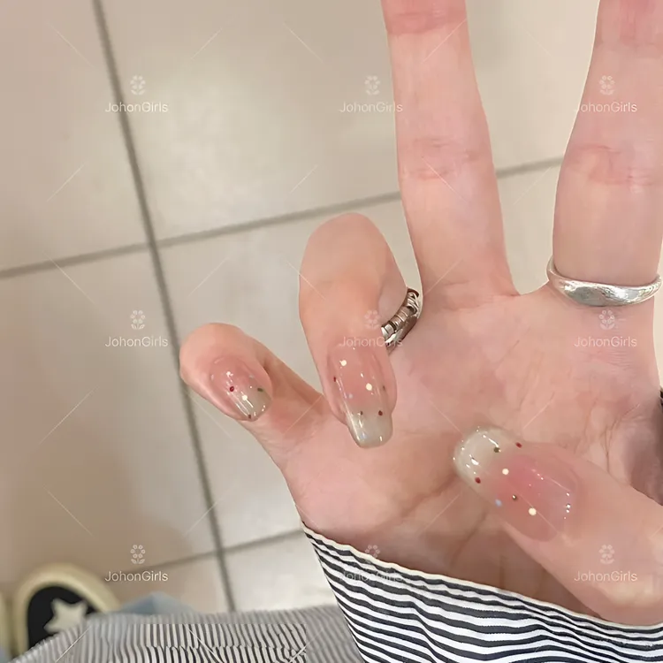 JohonGirls'/琴岛小嫚【暮秋枫情】高级波点百搭显白气质手工穿戴甲