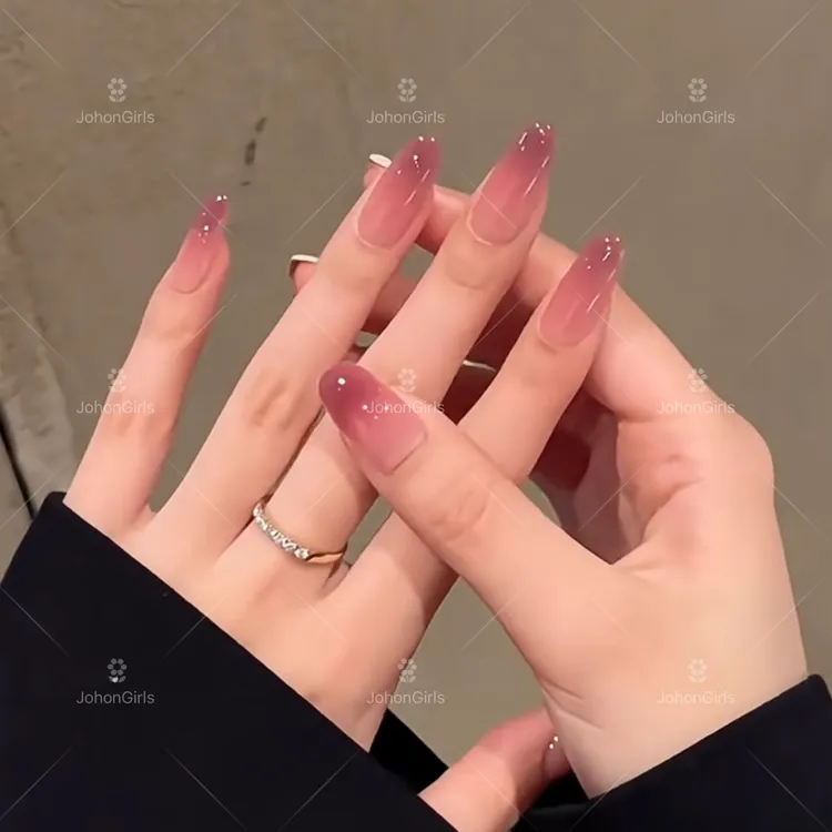 JohonGirls'/琴岛小嫚【 水润葡萄 】夏日玫瑰渐变小清新手工穿戴甲