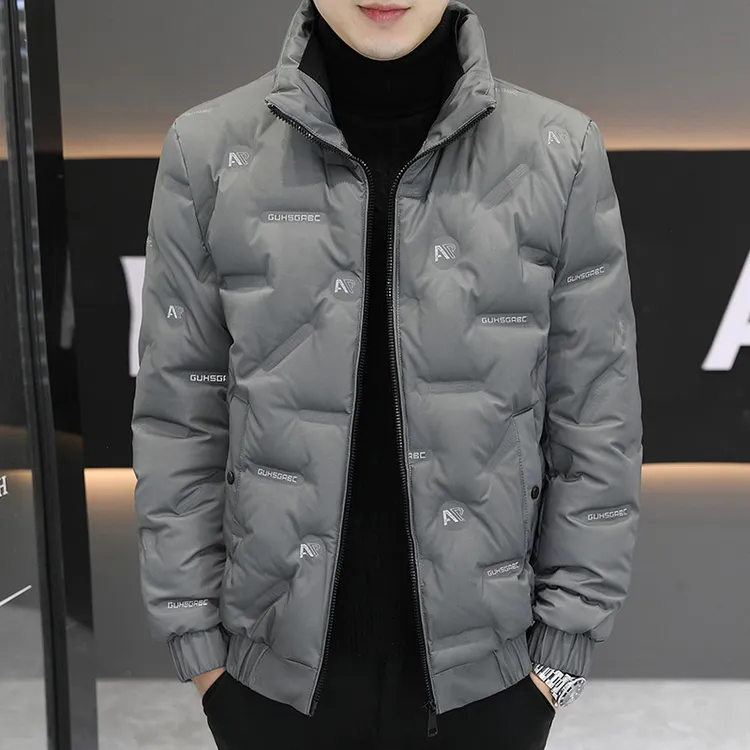 男装棉服短款时尚轻薄休闲羽绒服青年修身韩版秋冬季保暖时尚外套