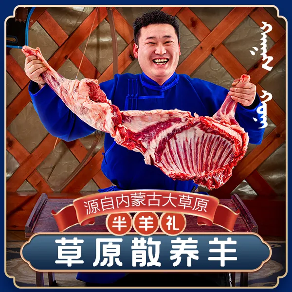 半羊-内蒙草原溜达羊新鲜现杀不腥不膻天然优选放养顺丰空运