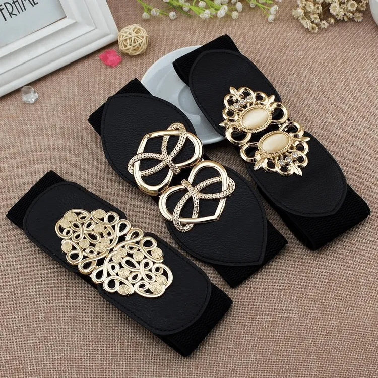 腰封女士装饰配裙子大衣镶钻宽腰带百搭时尚韩版裙带外穿弹力松紧