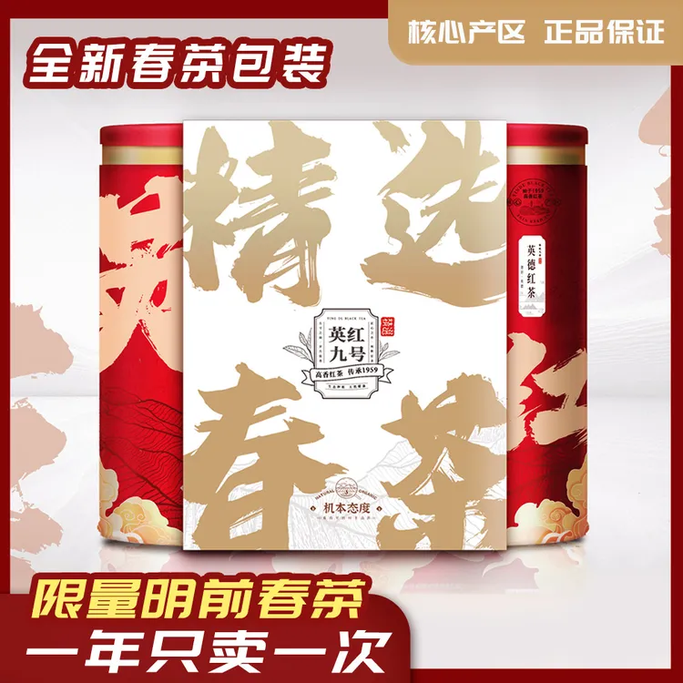 【正常发货】2025明前头采春茶正宗英红九号红茶一芽两叶仲送试喝装