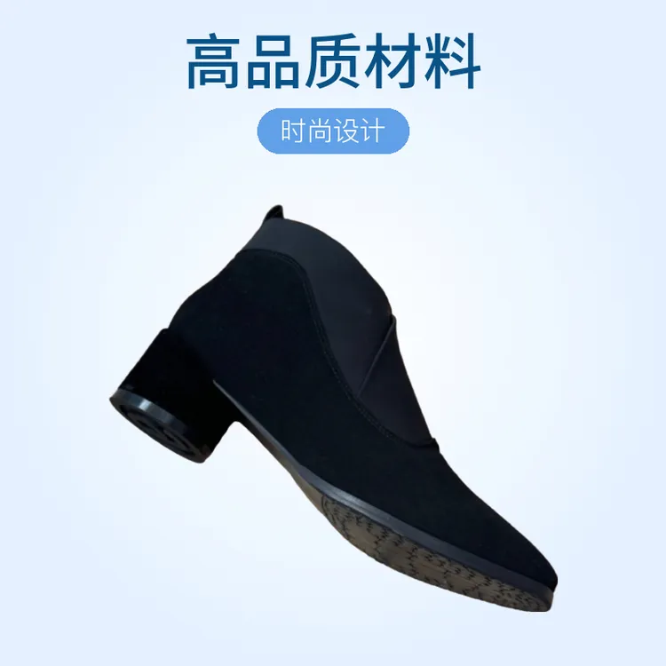 欧版羊京皮时尚方跟短靴6801