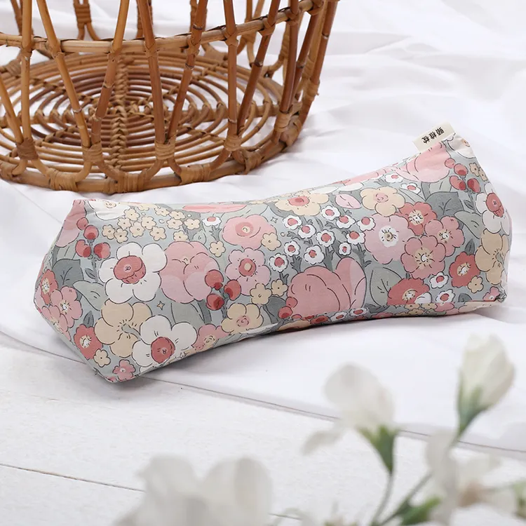 新款全棉印花荞麦枕颈椎三角枕成人花草枕荞麦壳+10%薰衣草枕套枕