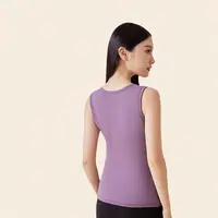 燕苹冬季新款无痕无袖修身贴身防寒绵羊毛加绒加厚女士背心2C911