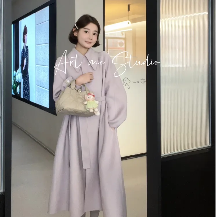 Artme瓜瓜呀【天空之城三色羊毛大衣外套】w24199