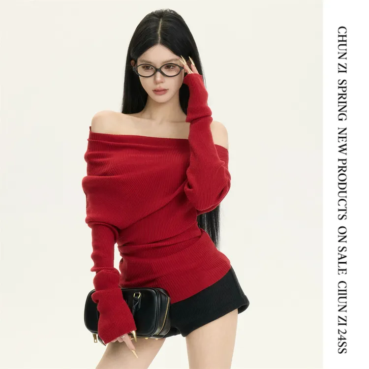 【CHUN ZI】色彩高材生 多种穿法年度挚爱轻软亲肤针织衫上衣女秋