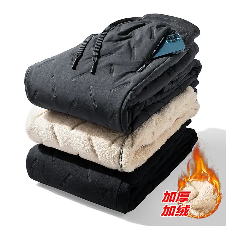 反季清仓冬季保暖加绒加厚三层防风防水休闲防寒户外宽松棉裤男女