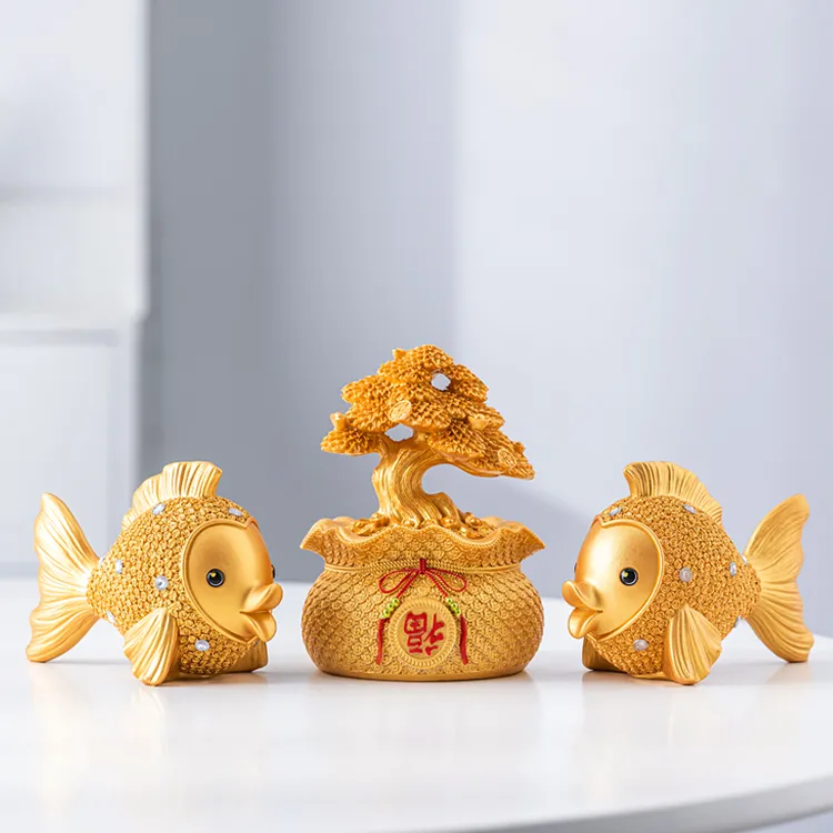 年年有鱼欧式装饰品客厅酒柜客厅装饰品客厅电视柜装饰品摆件