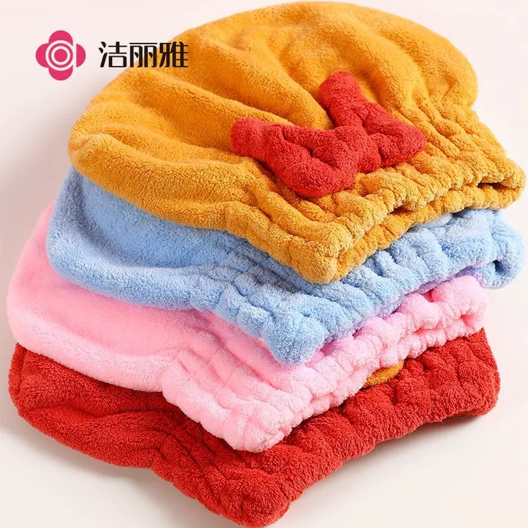 洁丽雅干发帽速干女款超强吸速干不掉毛学生洗头毛巾儿童成人浴帽