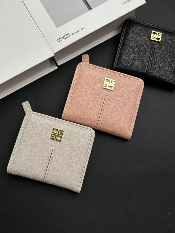 迪雅路 四宫格 女士软皮小钱包双折零钱包 轻薄小巧卡包软皮钱夹