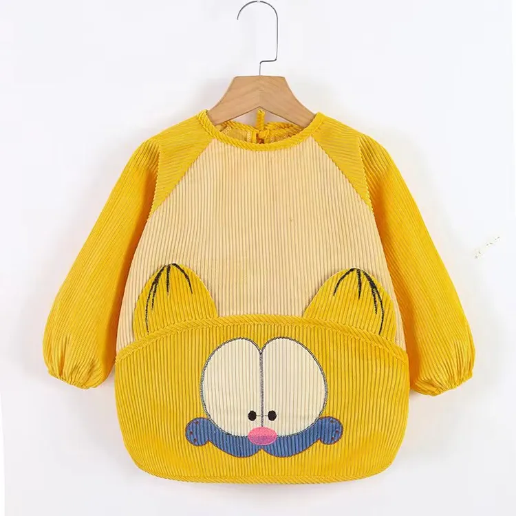 宝宝罩衣吃饭防脏儿童长袖秋冬防水反穿衣婴儿辅食围兜幼儿园护衣