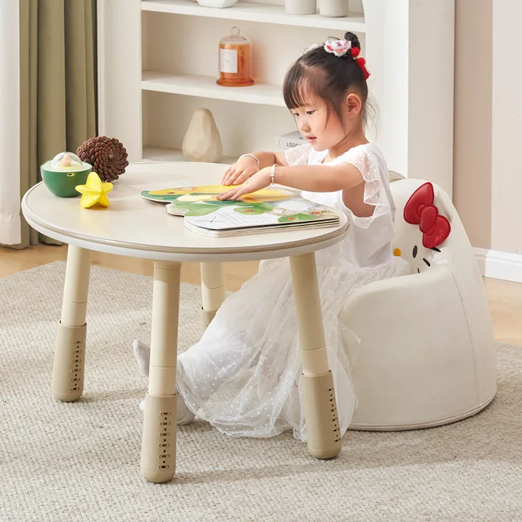 青蓝鹊儿童桌可爱幼儿园家用小孩卡通女孩桌椅一套可升降桌花生桌