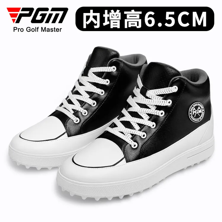 PGM 高尔夫球鞋女士高帮内增高防水运动鞋防滑鞋钉底golf潮款女鞋