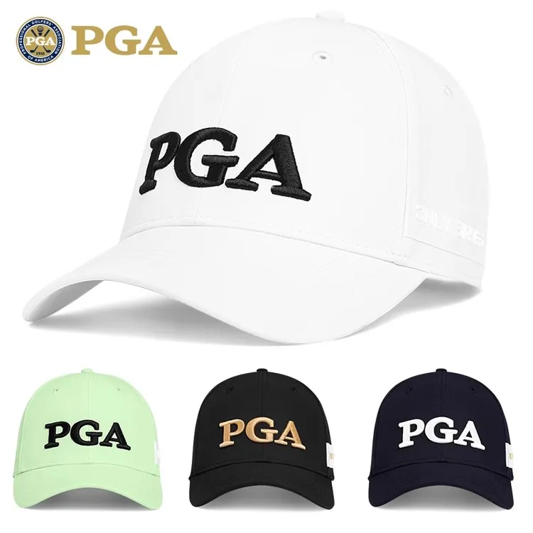 美国PGA 高尔夫帽子男球帽可调节帽围绳防晒运动帽吸汗带遮阳帽