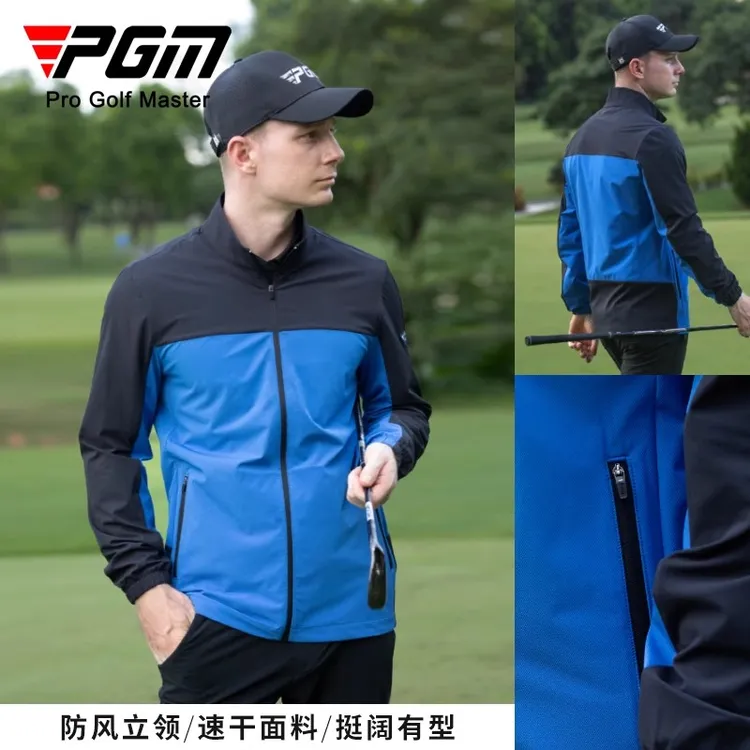 PGM 高尔夫服装男装外套秋冬季运动上衣防风立领保暖轻便golf球衣