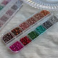 圣诞氛围彩色高品美甲珍珠套盒