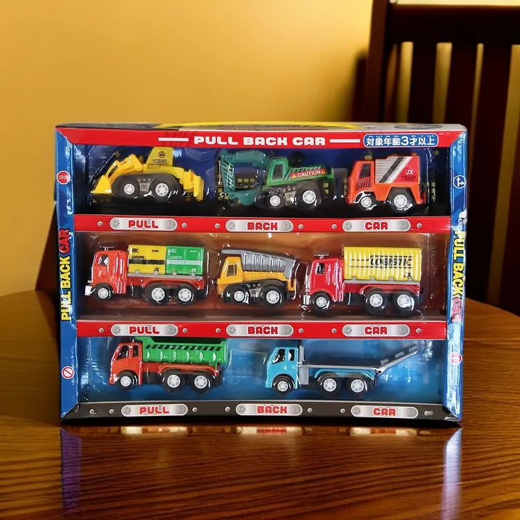 卡通玩具城市建设军事回力交通玩具车工程车益智儿童迷你回力车