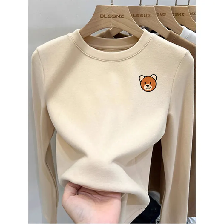 男女童圆领长袖T恤秋冬大童内搭德绒磨毛打底衫儿童宝宝保暖上衣