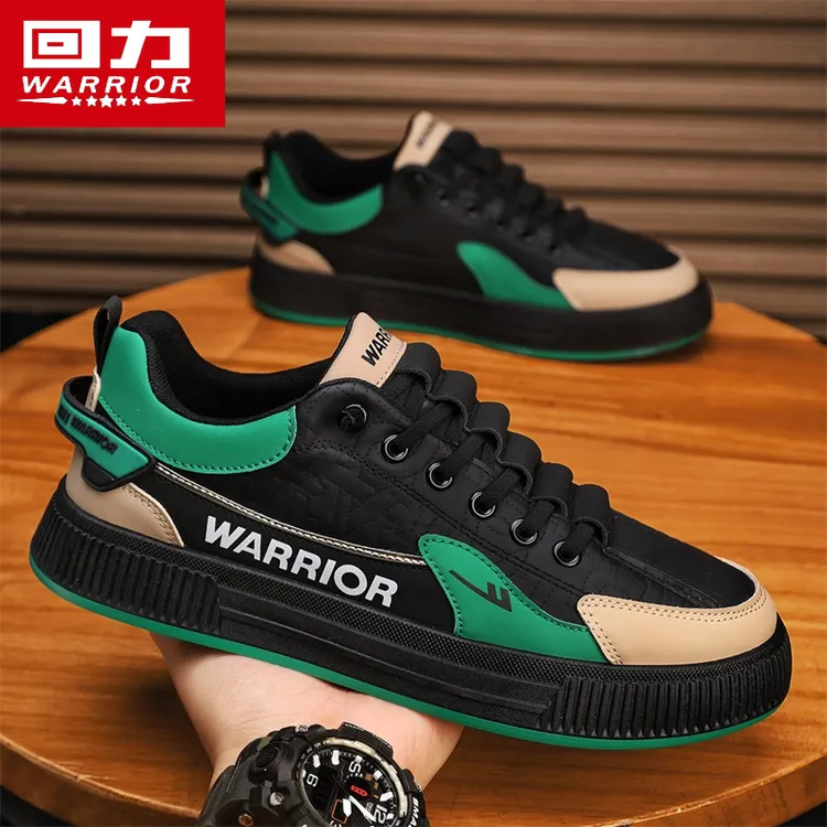 回力板鞋男鞋冬季一脚蹬低帮百搭休闲运动鞋厚底黑色厨师男士鞋子