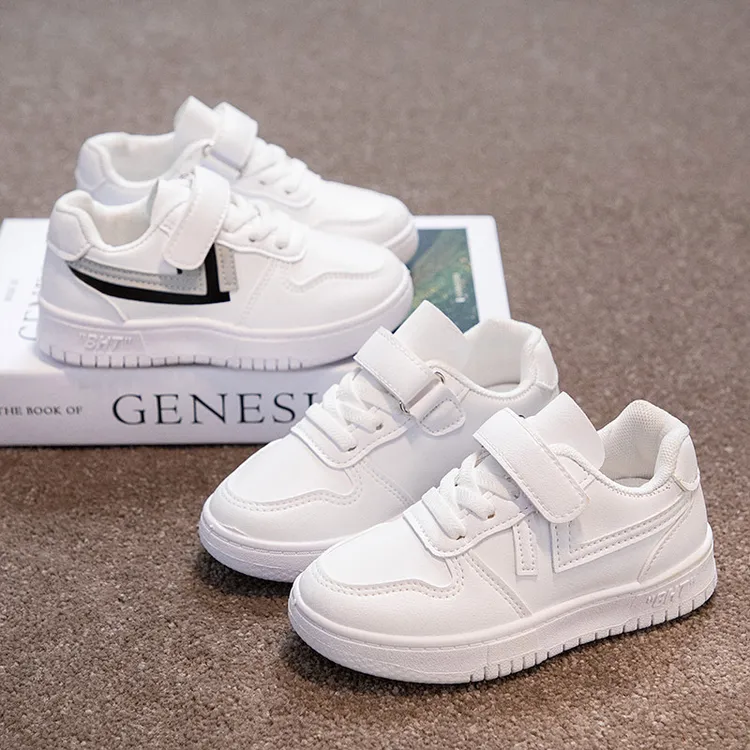 （玲珑）2024春秋新款小白鞋板鞋男童鞋子白色运动鞋女休闲鞋女童