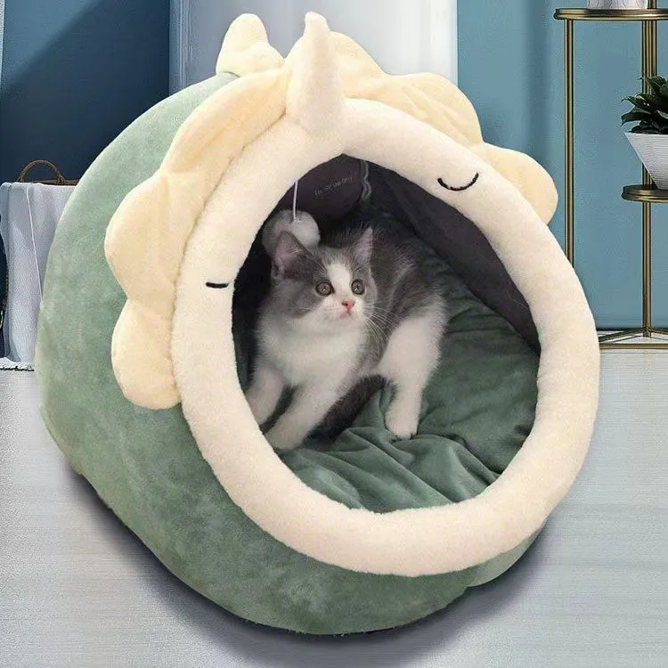猫窝狗狗窝四季通用兔子窝冬季保暖宠物猫咪窝睡觉睡垫半封闭猫屋