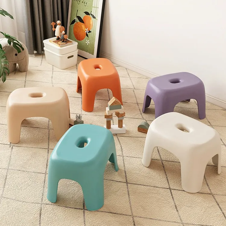 西邮哥【新疆包邮】塑料凳子加厚家用板凳客厅可叠放茶几凳浴室防滑