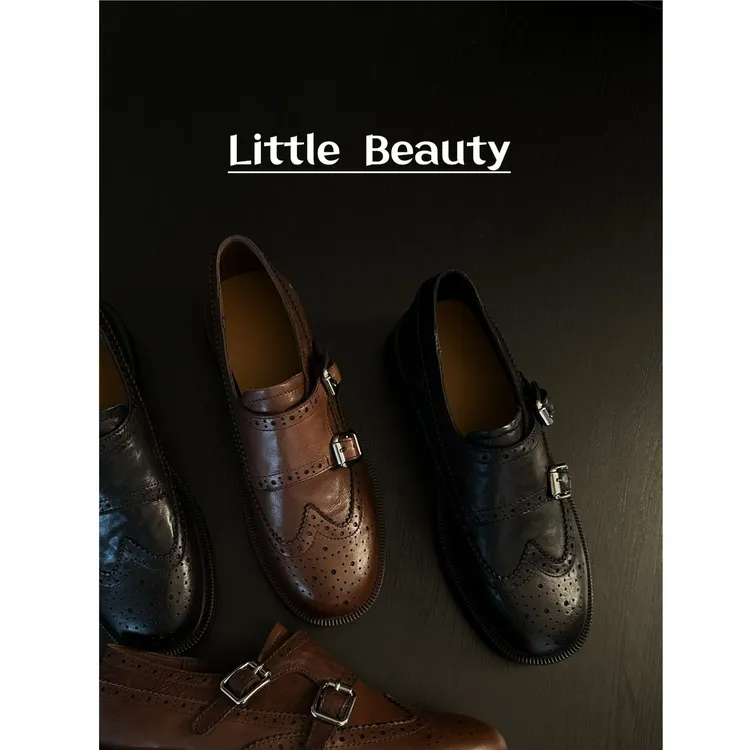 【小美家】牛皮巴洛克秋冬乐福鞋